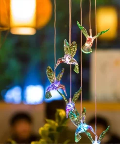 Dangling Hummingbird Solar Lights For Indoor & Outdoor DĂŠcor