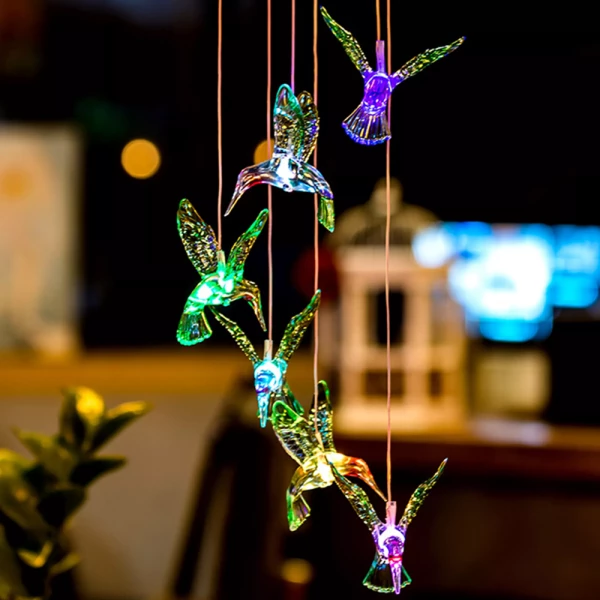 Dangling Hummingbird Solar Lights For Indoor & Outdoor DĂŠcor