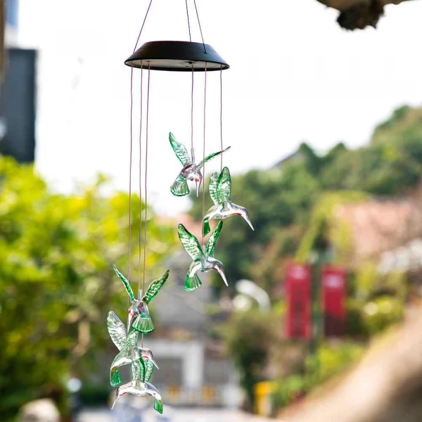 Dangling Hummingbird Solar Lights For Indoor & Outdoor DĂŠcor