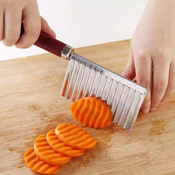 Wavy Crinkle Cutter Knife Vegetable Slicer