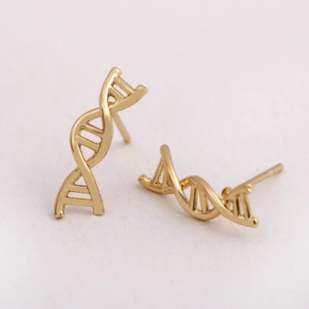 DNA Helix Earrings Studs