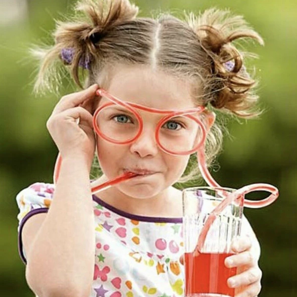 Funky 2-in-1 Drinking Straw Glasses