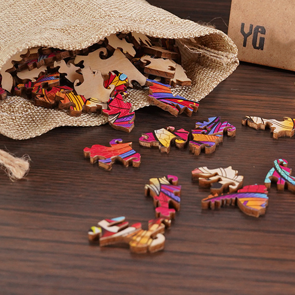 Colorful Animal-Shaped Wooden Jigsaw Puzzles