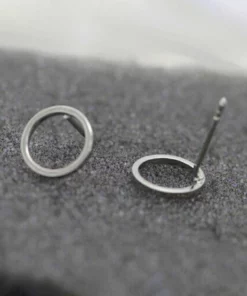 Open Circle Stud Earrings