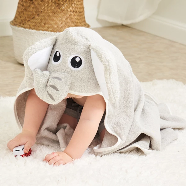 Elephant Hooded Bath Towel For Babies