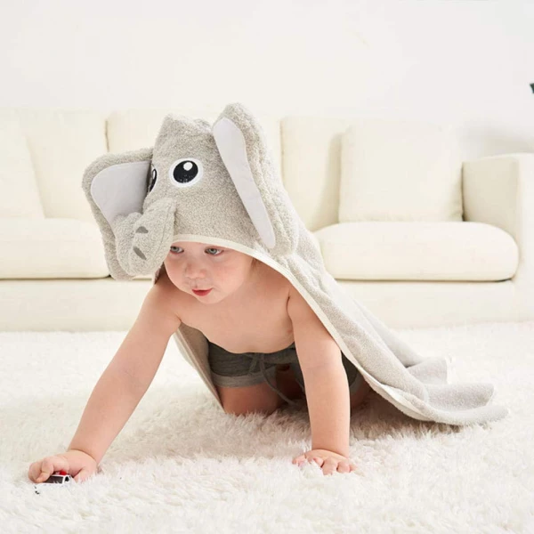 Elephant Hooded Bath Towel For Babies