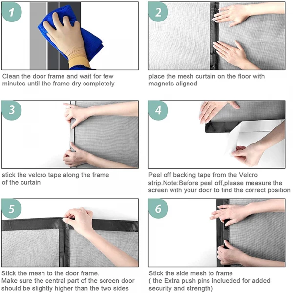 Magnetic Door Net Screen