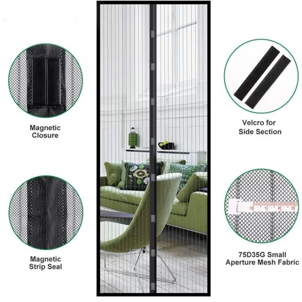 Magnetic Door Net Screen