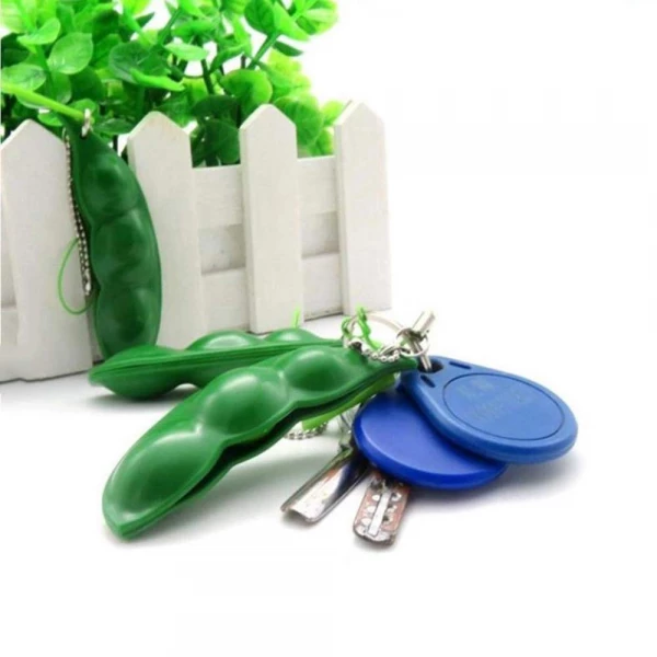 Edamame Pea Pod Keychain Fidget Toy