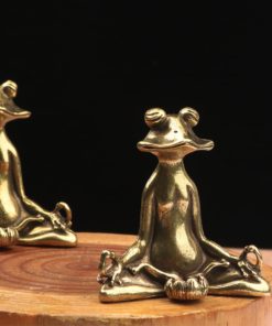 Meditating Zen Frog Statue