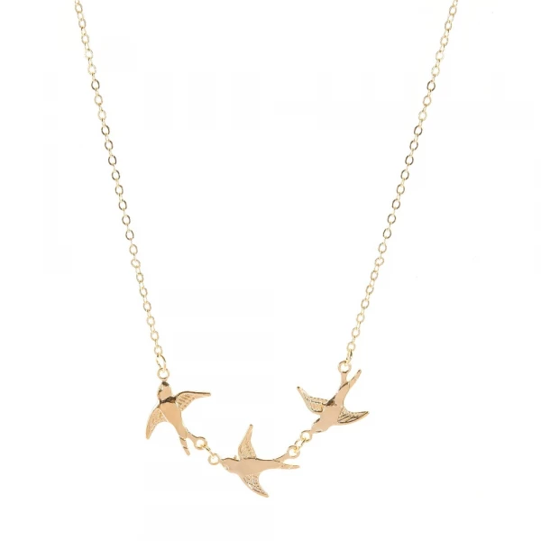 Delicate Gold Swallow Necklaces Jewelry