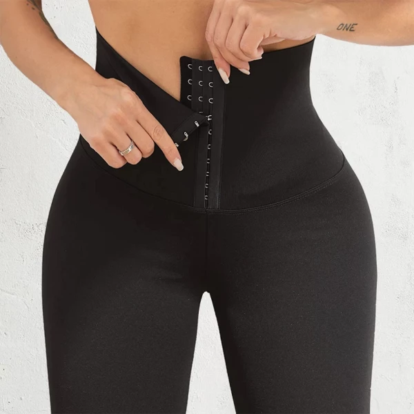 High Waist Fitness Lace Up Corset Leggings