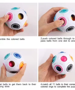 Match The Color Rainbow Puzzle Ball Fidget Toy