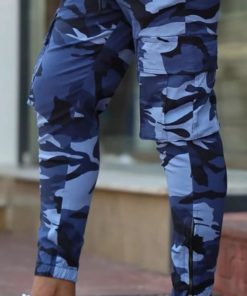 Men's Navy Blue Camo Pants