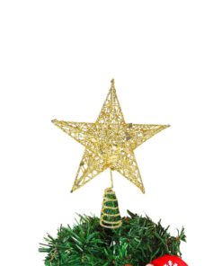 Glitter Silver and Gold Star Tree Topper Christmas Ornament