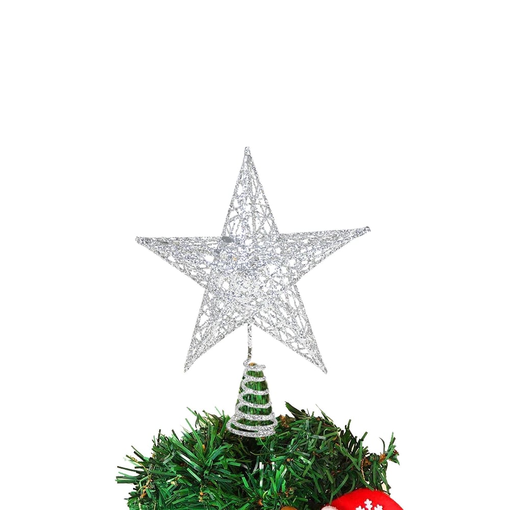 Glitter Silver and Gold Star Tree Topper Christmas Ornament