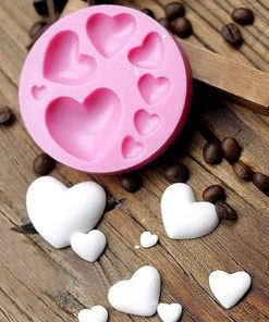 8 Cavity Silicone Heart Molds for Baking