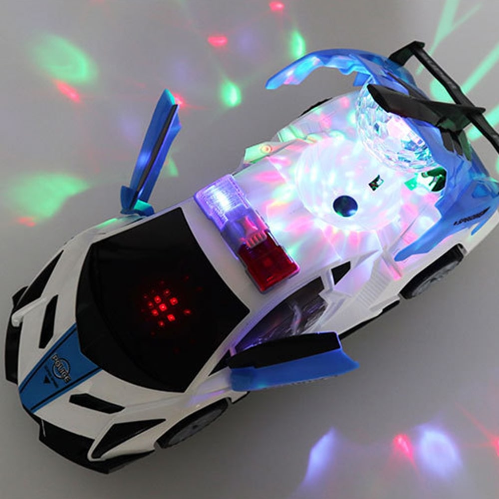 360 Rotating Light Up Police Car Toy