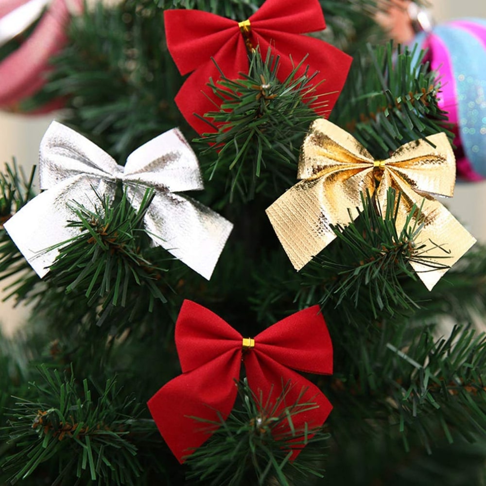 Cute Mini Christmas Bows For Tree Decoration