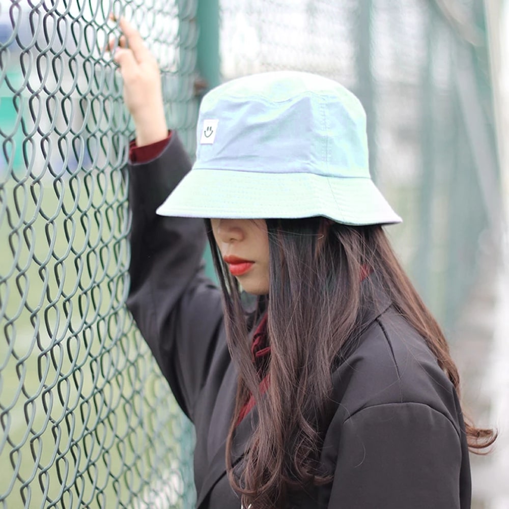 Trendy Emoji Smiley Face Bucket Hat