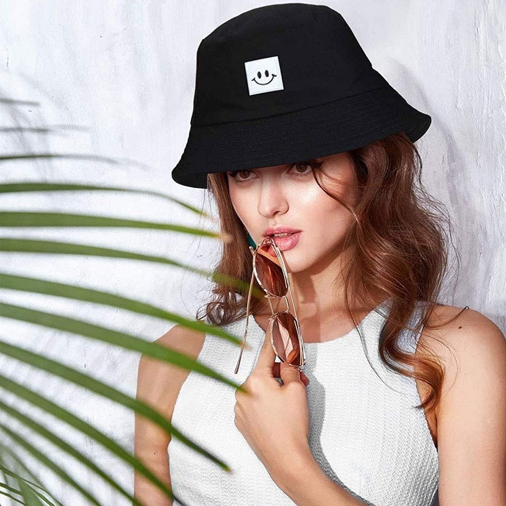 Trendy Emoji Smiley Face Bucket Hat