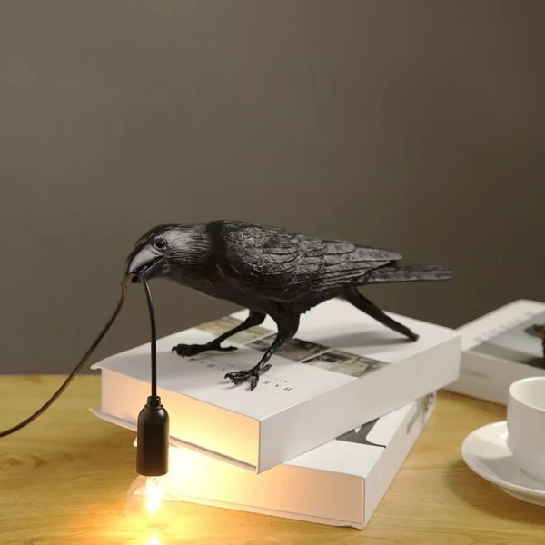 Black Raven Bird Crow Lamp For DĂŠcor