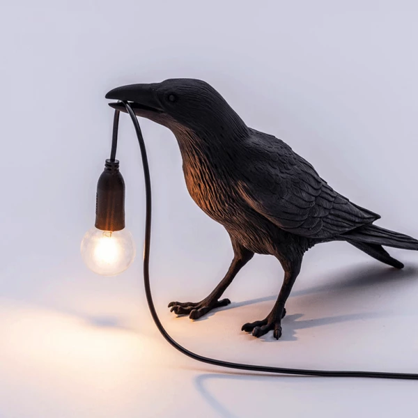 Black Raven Bird Crow Lamp For DĂŠcor