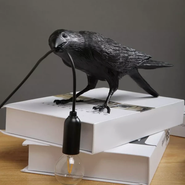 Black Raven Bird Crow Lamp For DĂŠcor