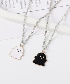 Adorably Cool Ghost Necklace For Fun Halloween