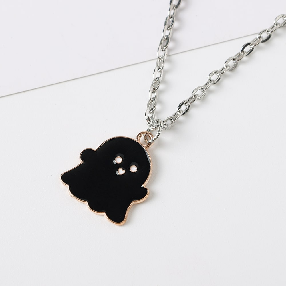 Adorably Cool Ghost Necklace For Fun Halloween