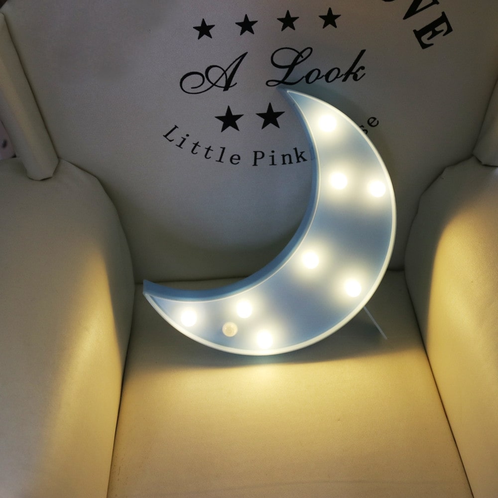 3D LED Crescent Moon Light Lamp