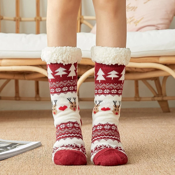 Anti-Slip Cozy Cabin Socks