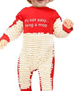 Adorably Funny Baby Mop Onesie Romper