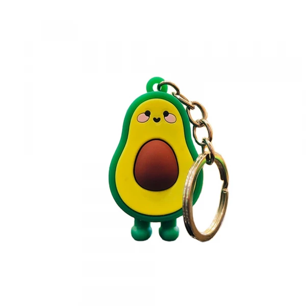 Smiling & Winking Avocado Car Keychain