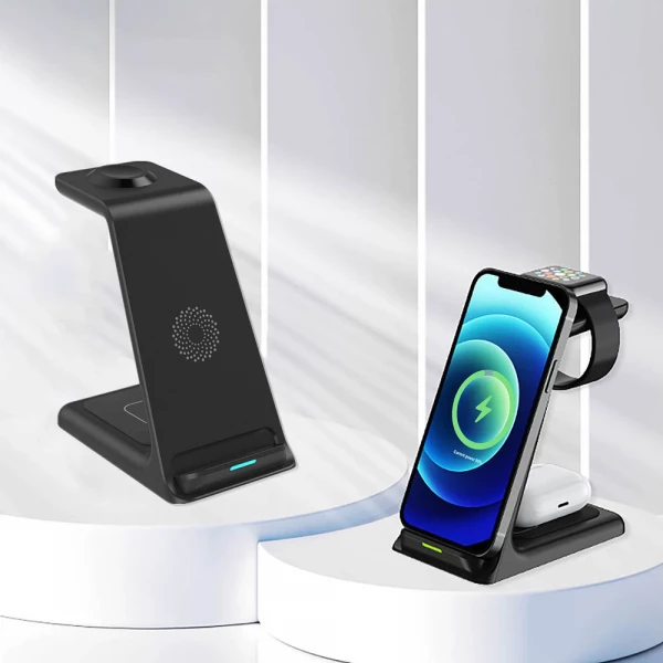 3 in 1 Wireless Charging Stand For Phone, Smartwatch & Airpods