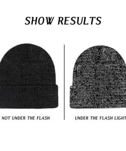 Unisex Reflective Beanie Winter Hat