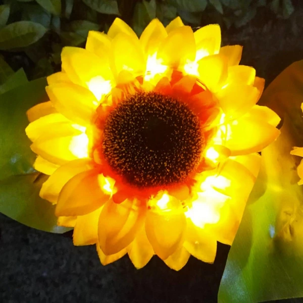 Solar Powered Sunflower Garden Stake Lights