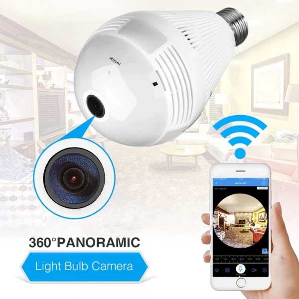 360° Panoramic View Wireless Camera Bulb