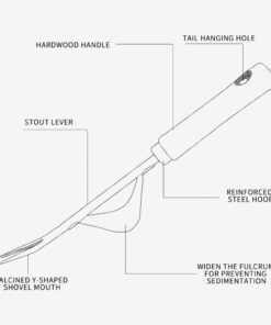 Ergonomic Wooden Handle Weed Remover Tool