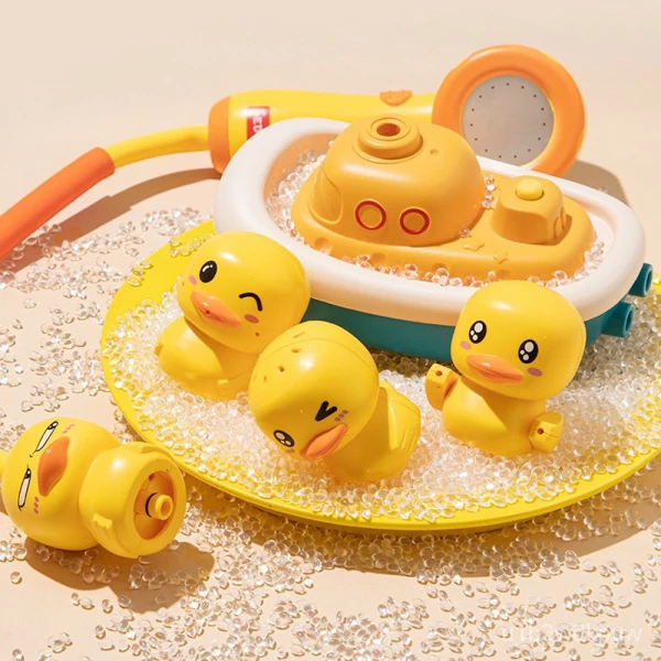 Electric Duck Boat Spray Bath Toy