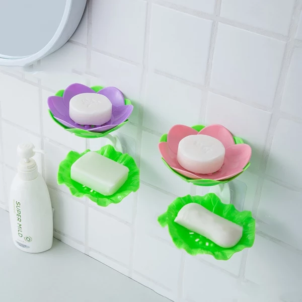 Lotus Shape Double-Layer Soap Holder