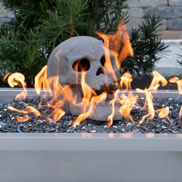 Terrifying Human Skull Fire Pit