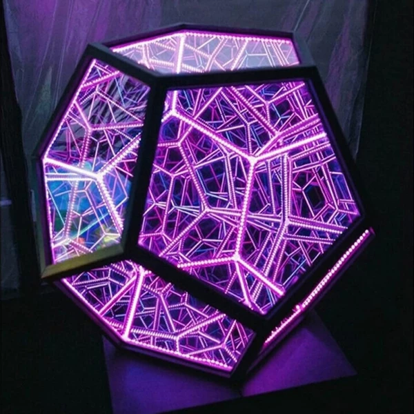 Infinite Dodecahedron Color Art Light