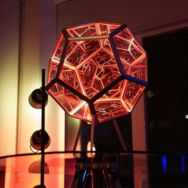 Infinite Dodecahedron Color Art Light