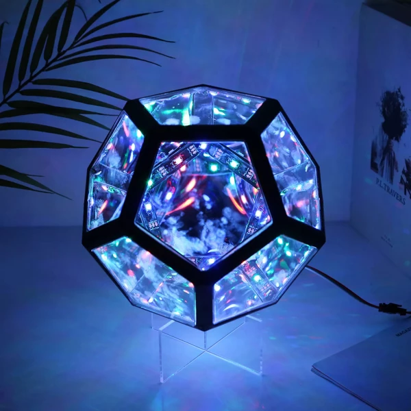 Infinite Dodecahedron Color Art Light