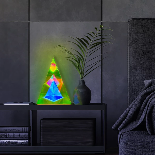 Pyramid Acrylic LED Table Lamp