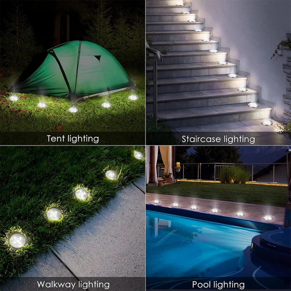 LED Solar Powered In-Ground Lights  Solar Pathway Lights