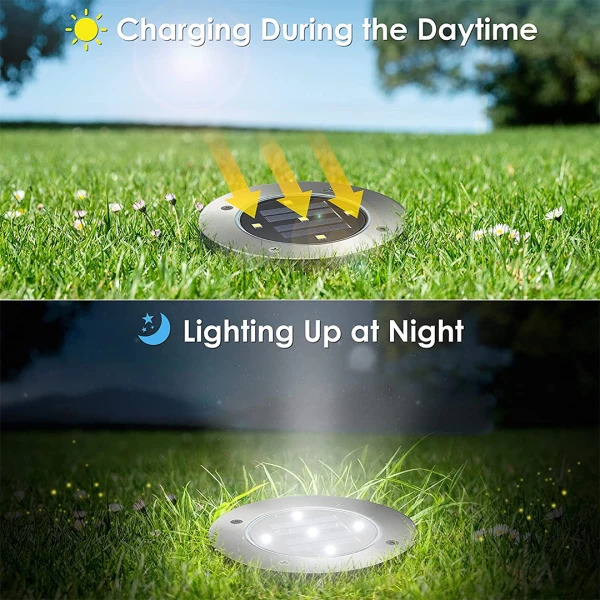 LED Solar Powered In-Ground Lights  Solar Pathway Lights