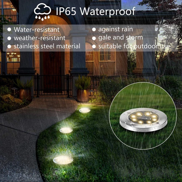 LED Solar Powered In-Ground Lights  Solar Pathway Lights