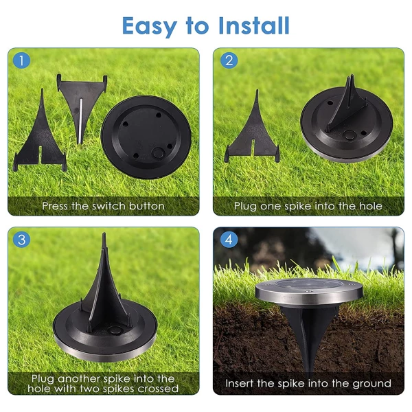 LED Solar Powered In-Ground Lights  Solar Pathway Lights